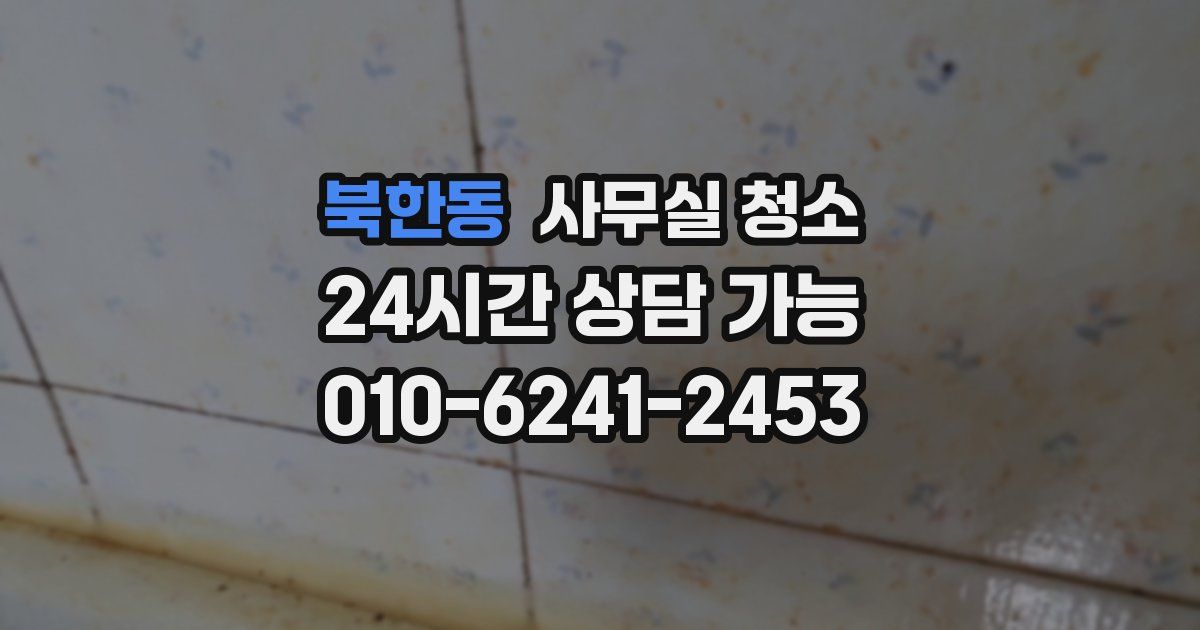 북한동 사무실 청소