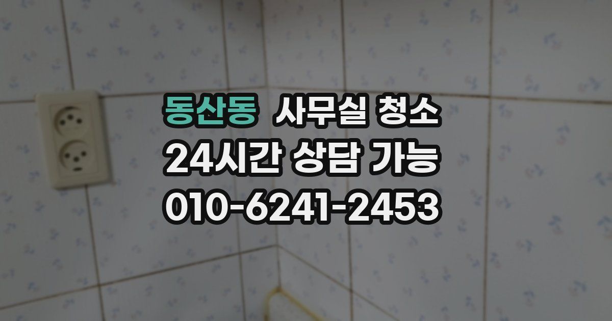 동산동 사무실 청소