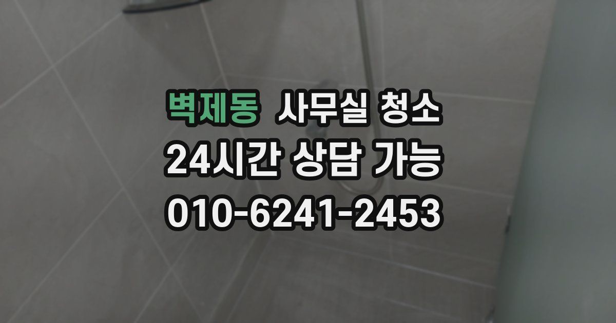 벽제동 사무실 청소