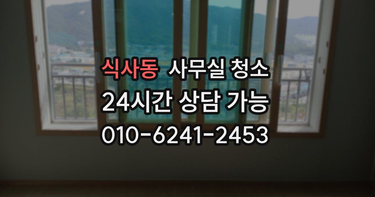 식사동 사무실 청소