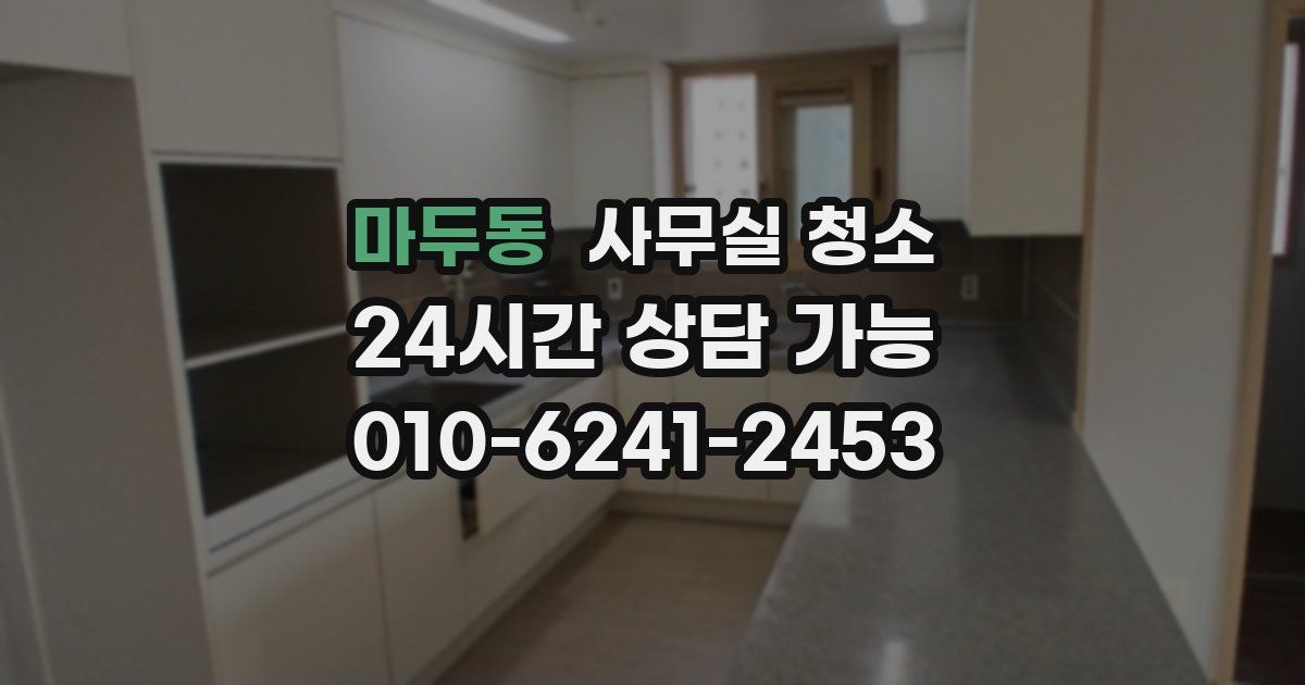 마두동 사무실 청소
