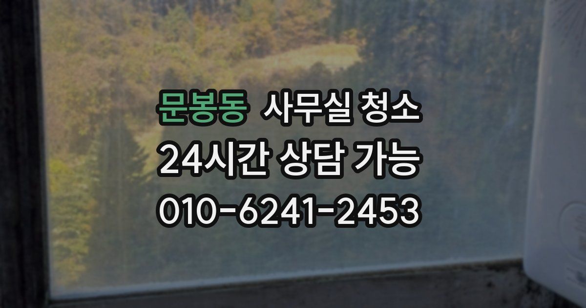 문봉동 사무실 청소
