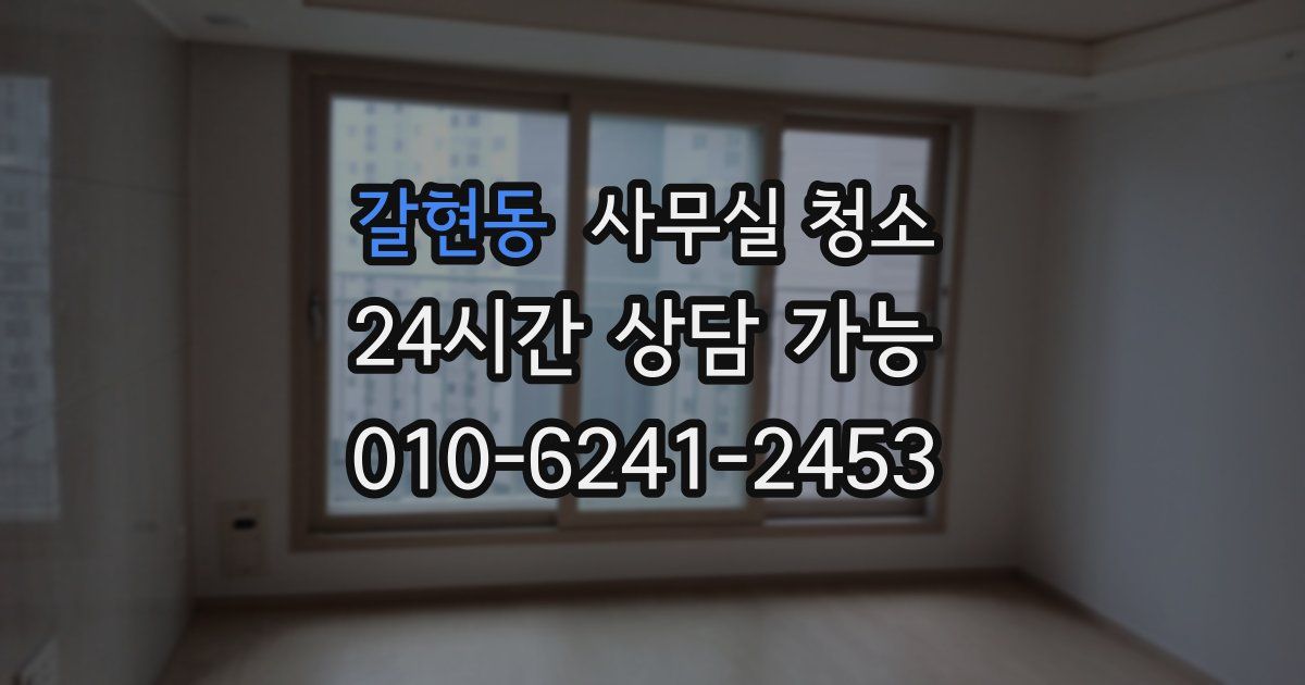갈현동 사무실 청소