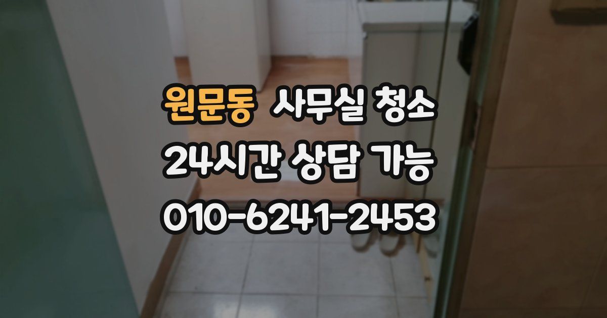 원문동 사무실 청소