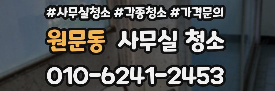 원문동 사무실 청소