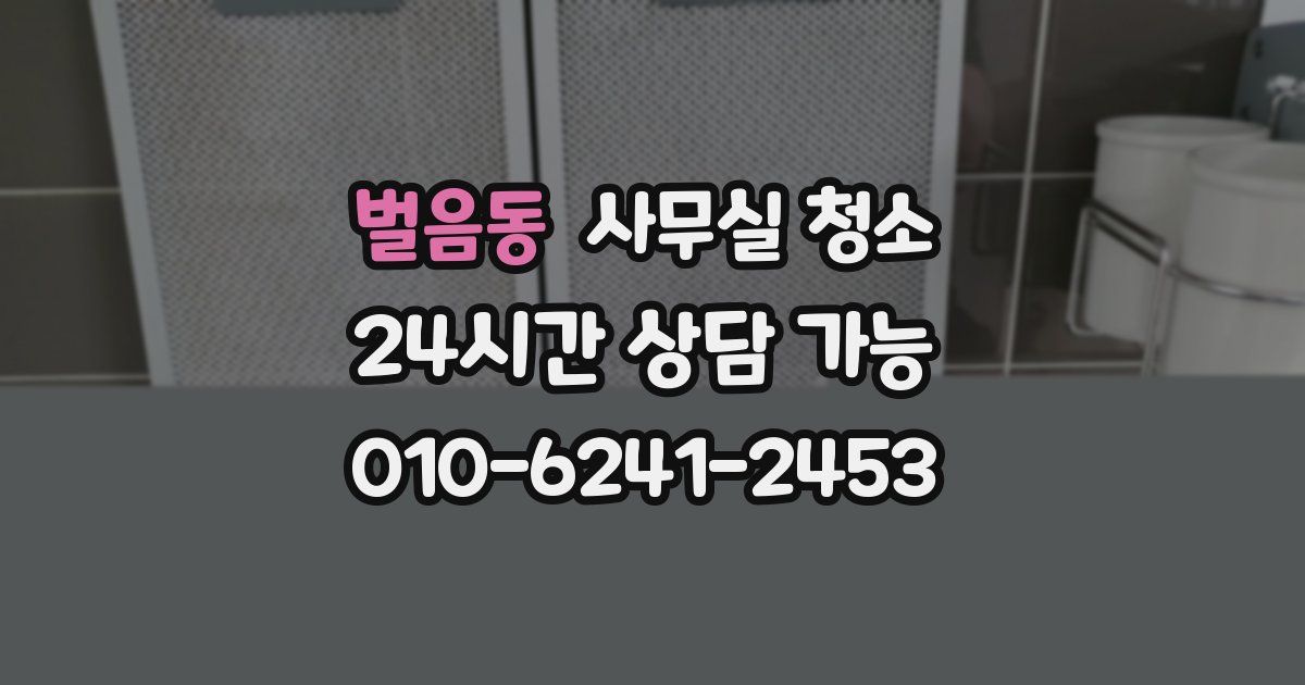 벌음동 사무실 청소