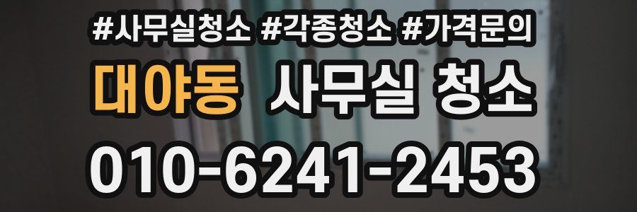 대야동 사무실 청소