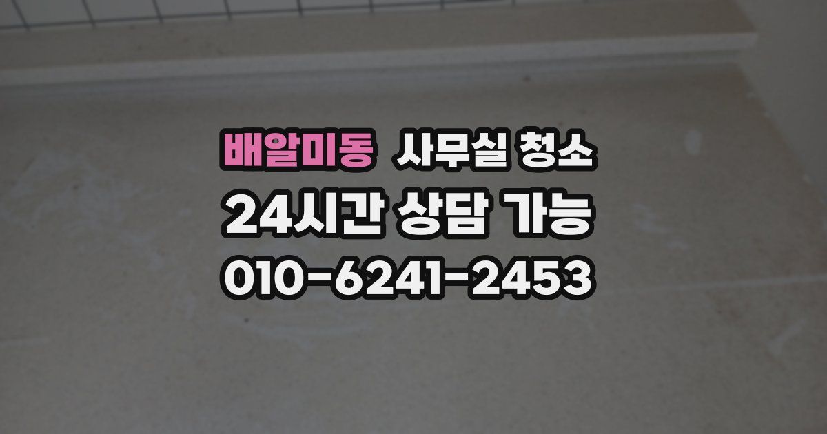 배알미동 사무실 청소