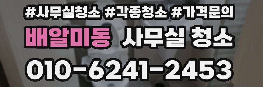 배알미동 사무실 청소
