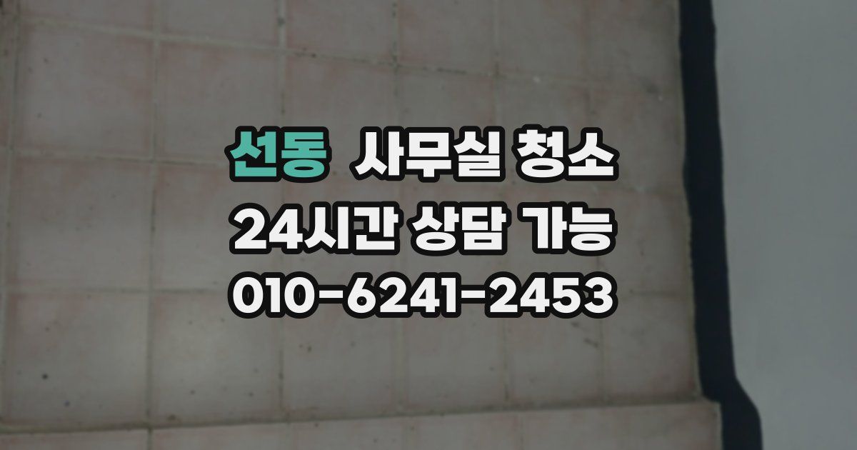 선동 사무실 청소