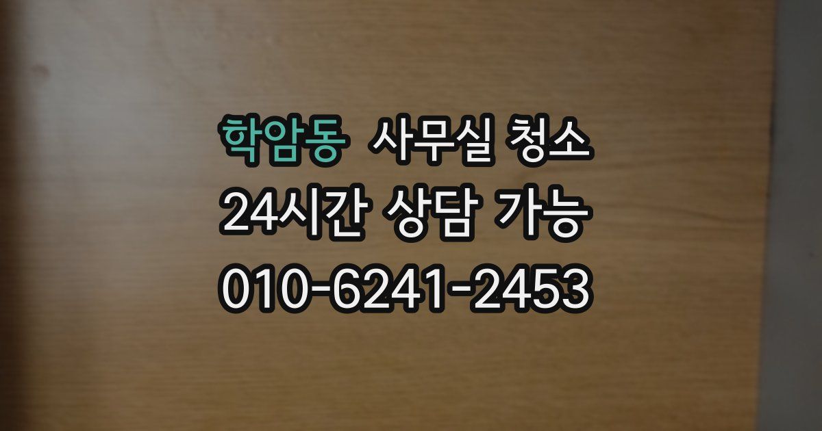학암동 사무실 청소