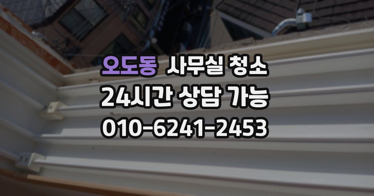 오도동 사무실 청소