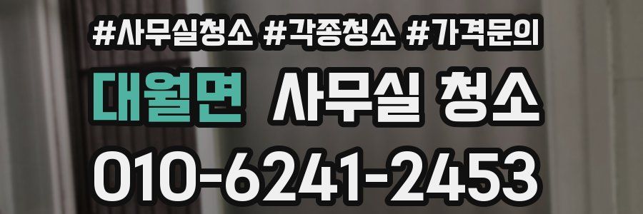 대월면 사무실 청소