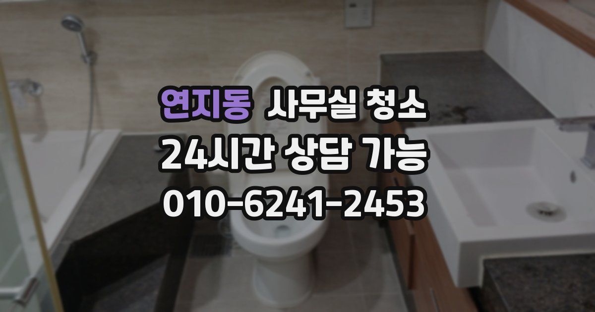 연지동 사무실 청소