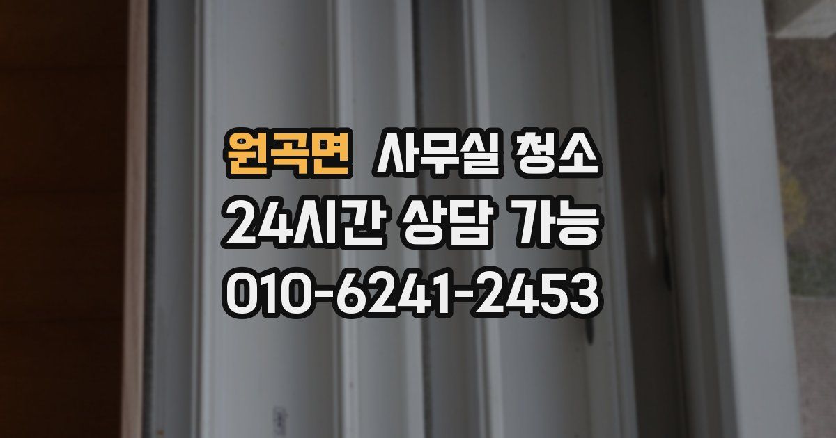 원곡면 사무실 청소