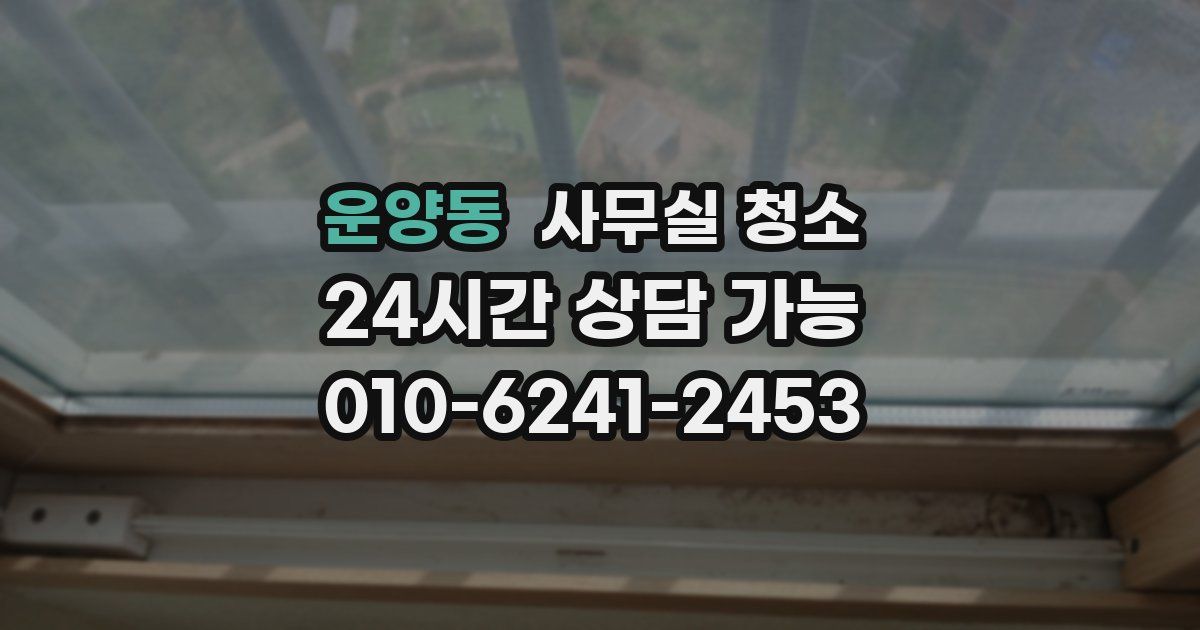 운양동 사무실 청소