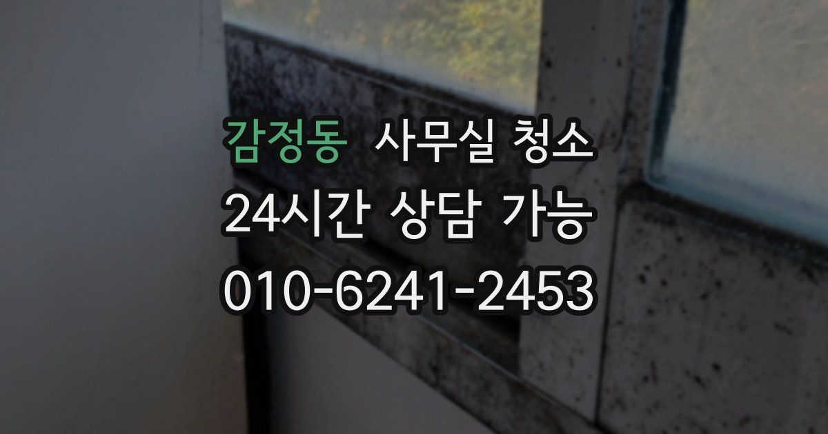 감정동 사무실 청소
