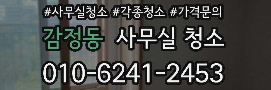 감정동 사무실 청소