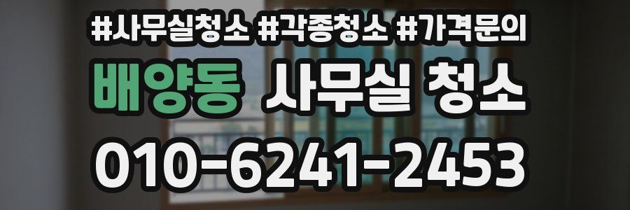 배양동 사무실 청소