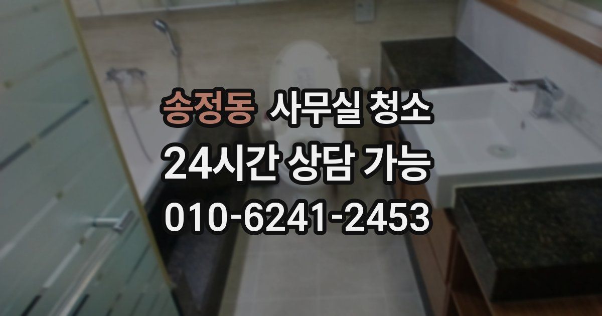 송정동 사무실 청소