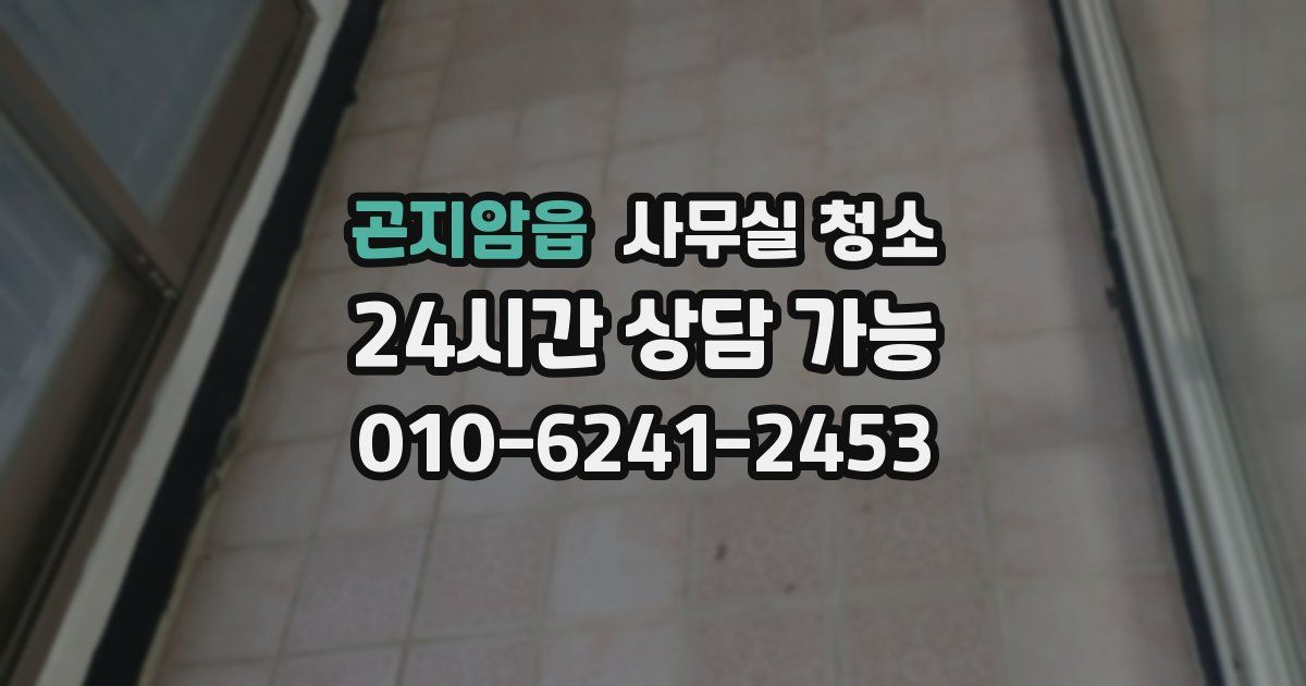 곤지암읍 사무실 청소