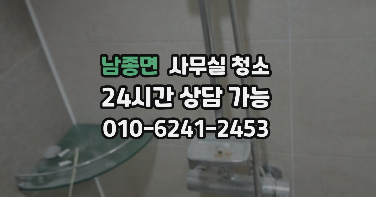 남종면 사무실 청소