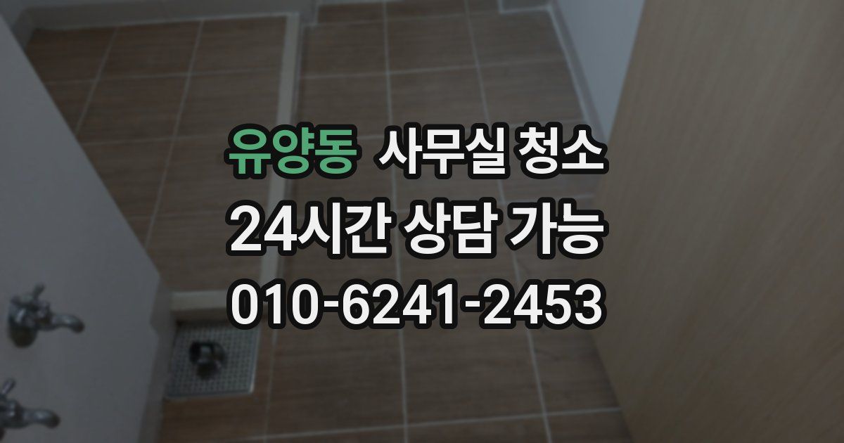 유양동 사무실 청소