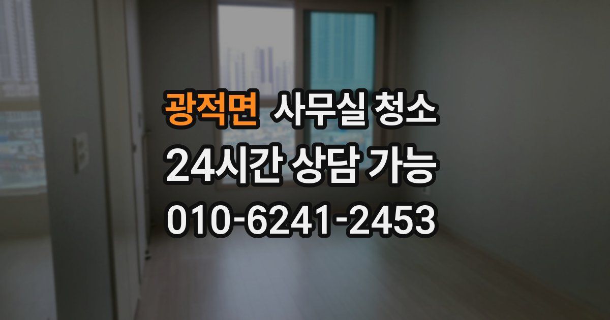 광적면 사무실 청소