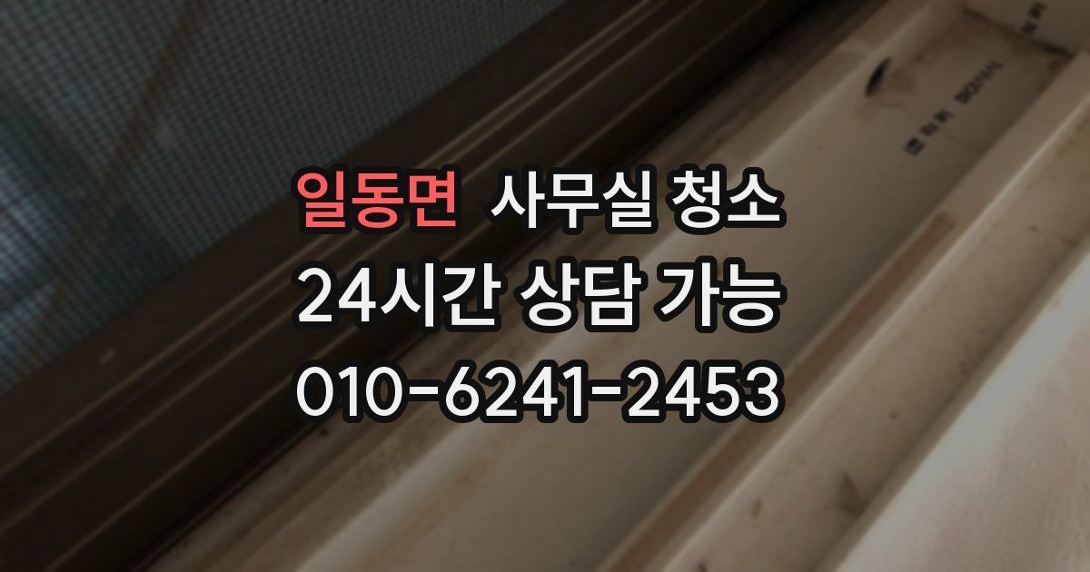 일동면 사무실 청소