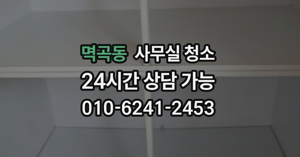 멱곡동 사무실 청소