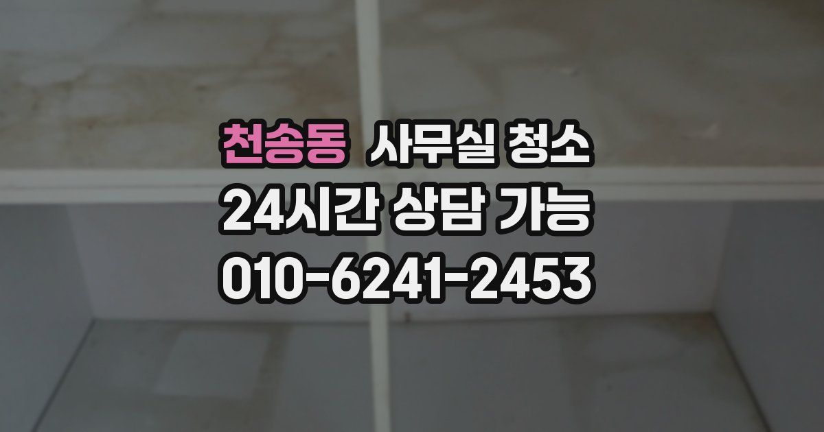 천송동 사무실 청소