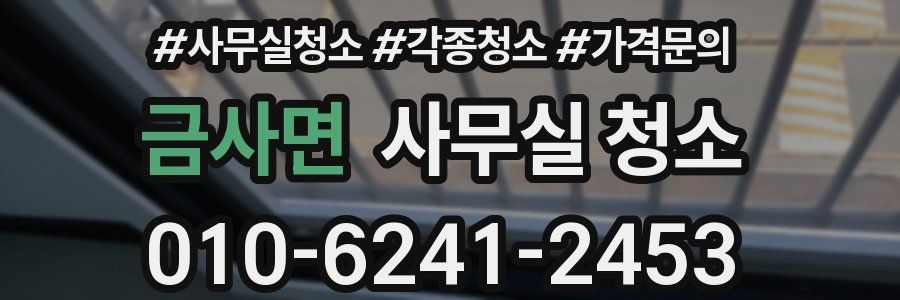 금사면 사무실 청소
