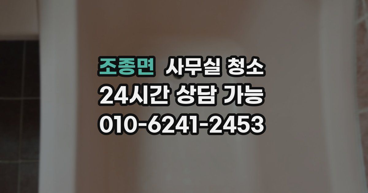 조종면 사무실 청소