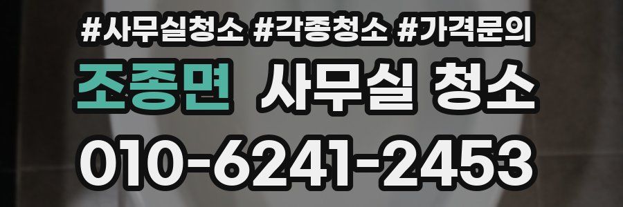 조종면 사무실 청소