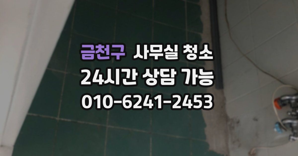 금천구 사무실 청소