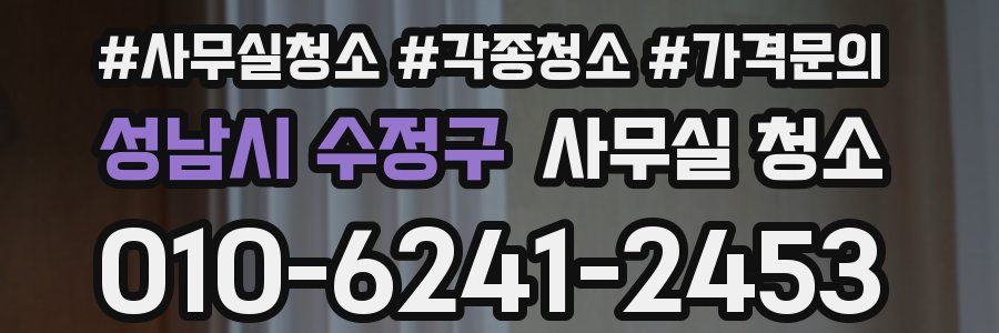 성남시 수정구 사무실 청소