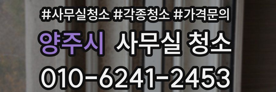 양주시 사무실 청소