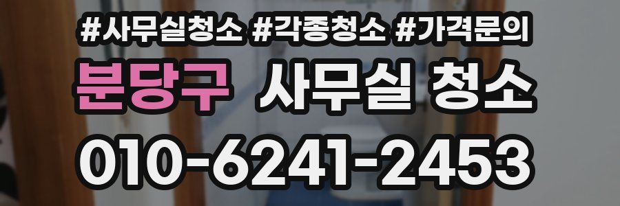 분당구 사무실 청소