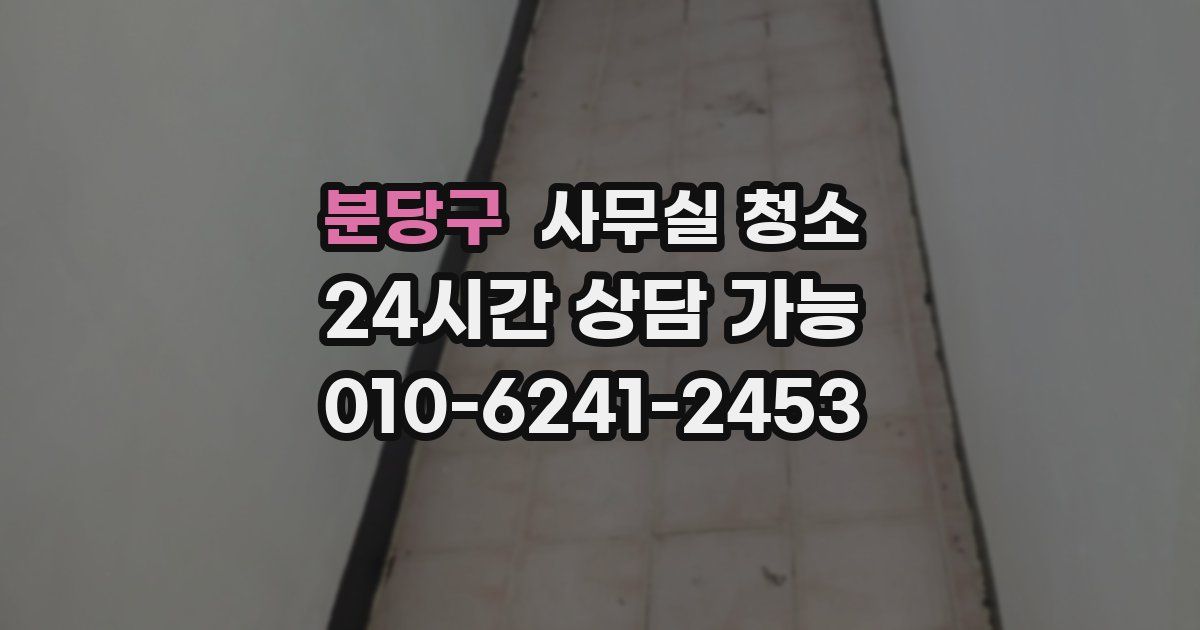 분당구 사무실 청소