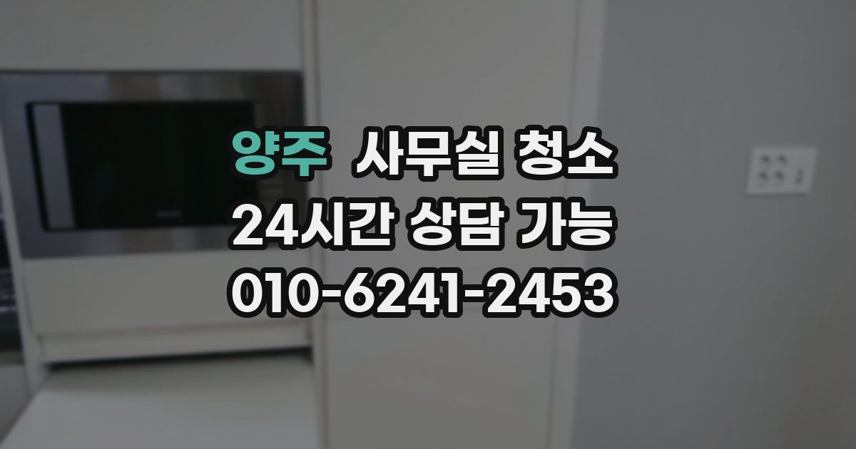 양주 사무실 청소