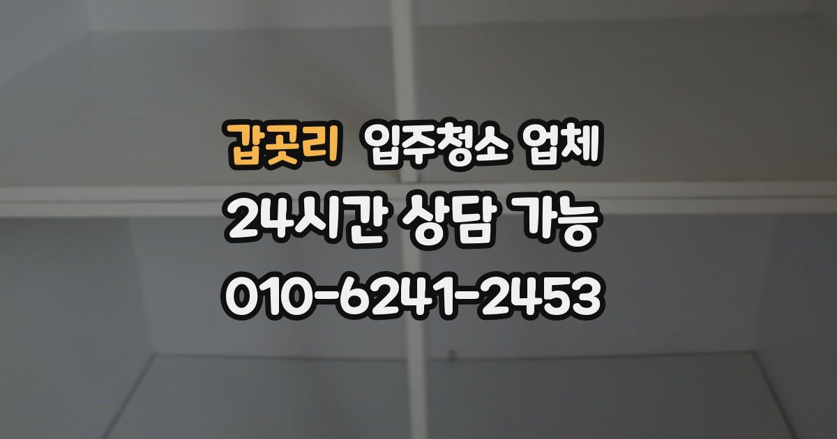 갑곳리 입주청소 업체
