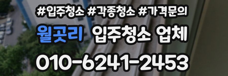 월곳리 입주청소 업체