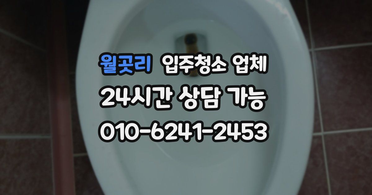 월곳리 입주청소 업체