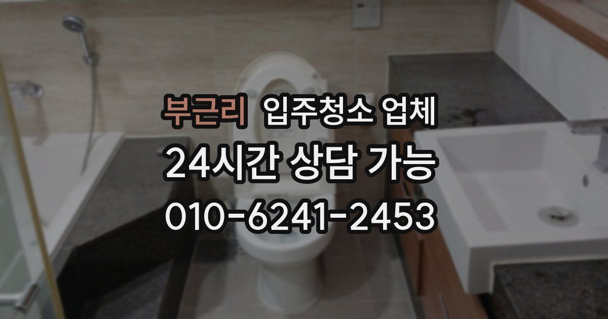 부근리 입주청소 업체