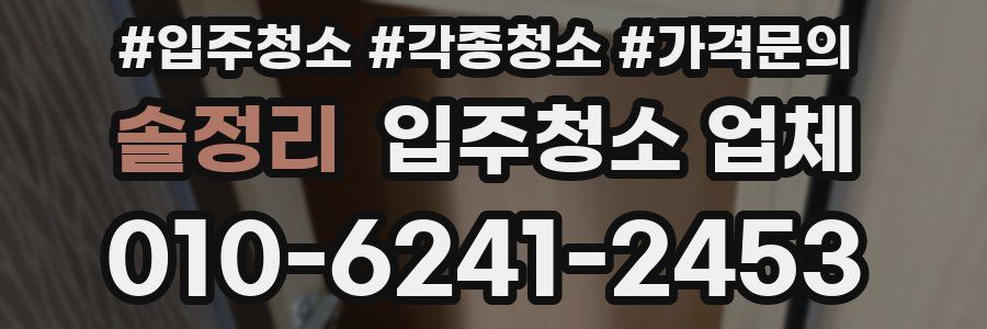 솔정리 입주청소 업체