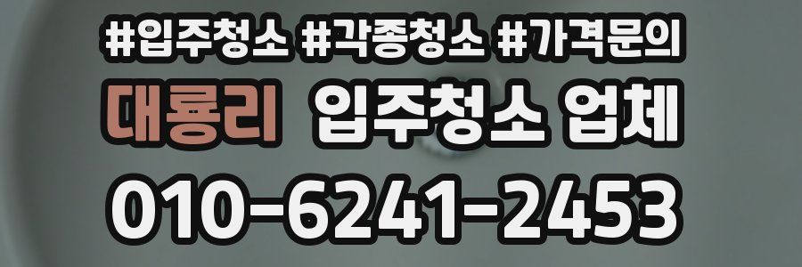 대룡리 입주청소 업체