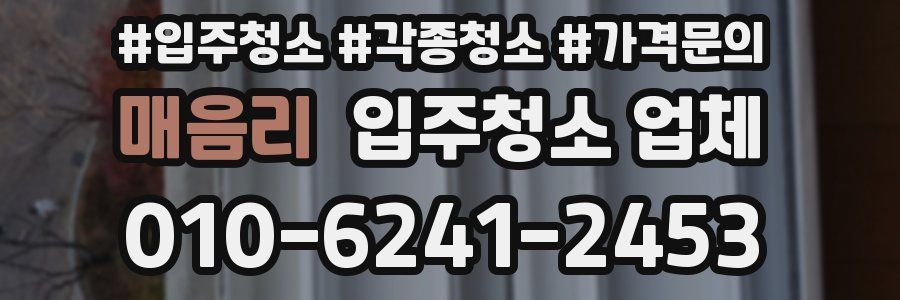 매음리 입주청소 업체