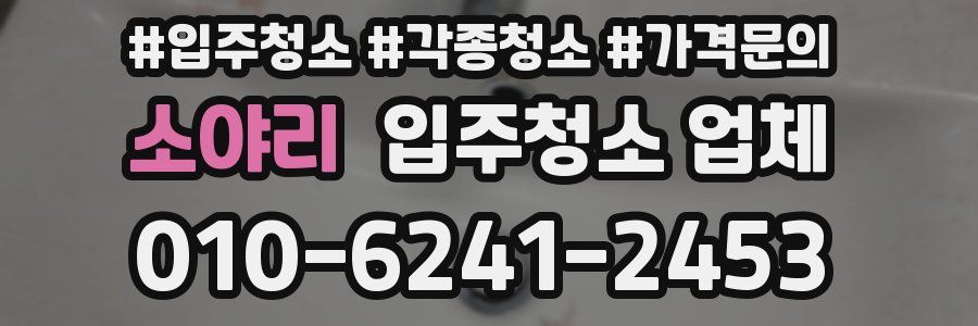 소야리 입주청소 업체