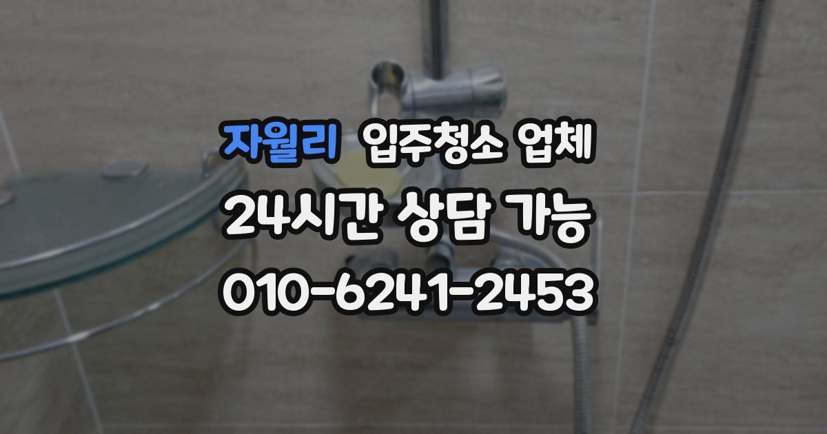 자월리 입주청소 업체