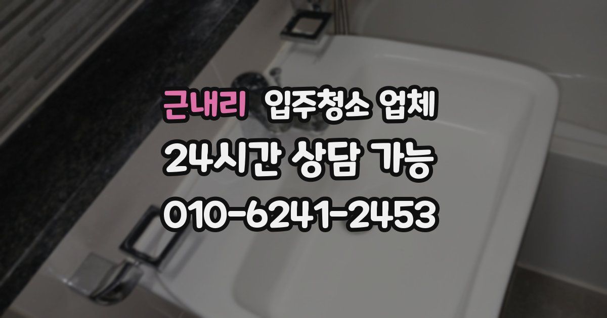 근내리 입주청소 업체